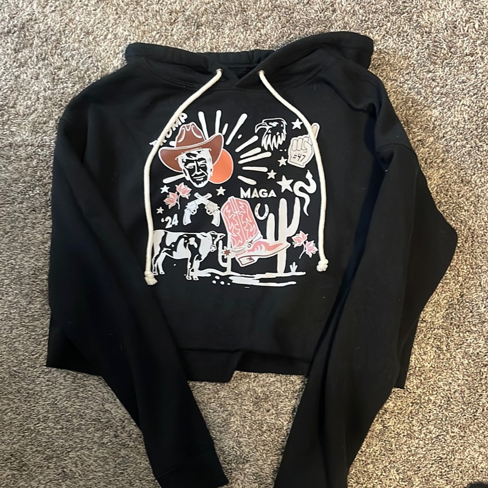 Cropped Trump Hoodie